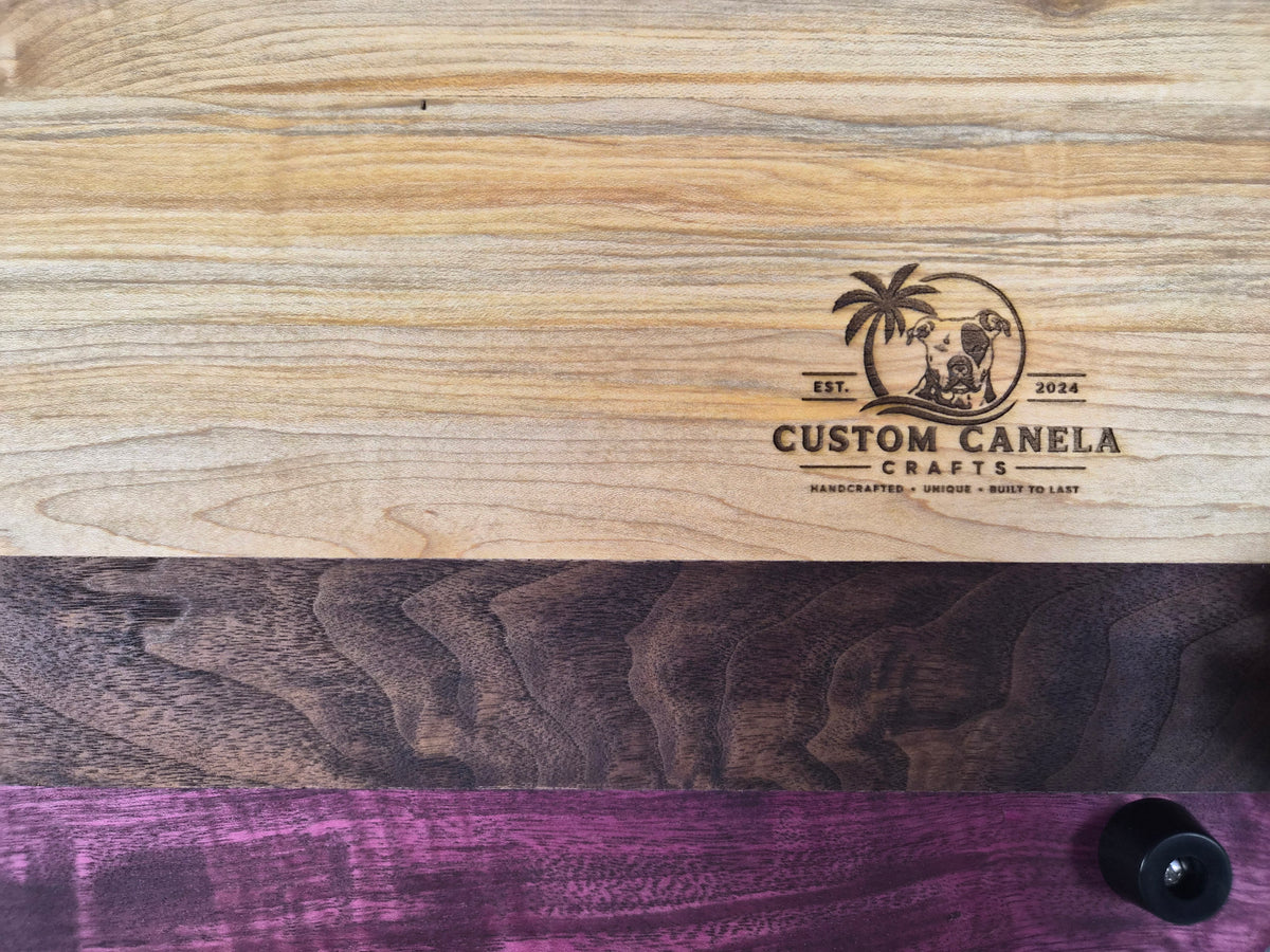 Custom Engraved Hardwood Serving Board – Personalized 14" × 21" Handmade Charcuterie Board