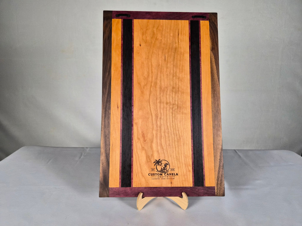 Handcrafted Koi Fish Hardwood Wall Art – Cherry, Purpleheart, Walnut & Wenge