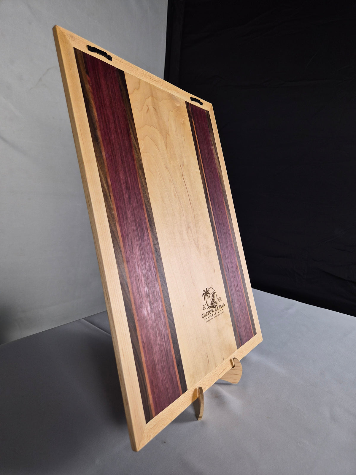 Handcrafted Vintage Locomotive Hardwood Wall Art – Maple, Walnut & Purpleheart