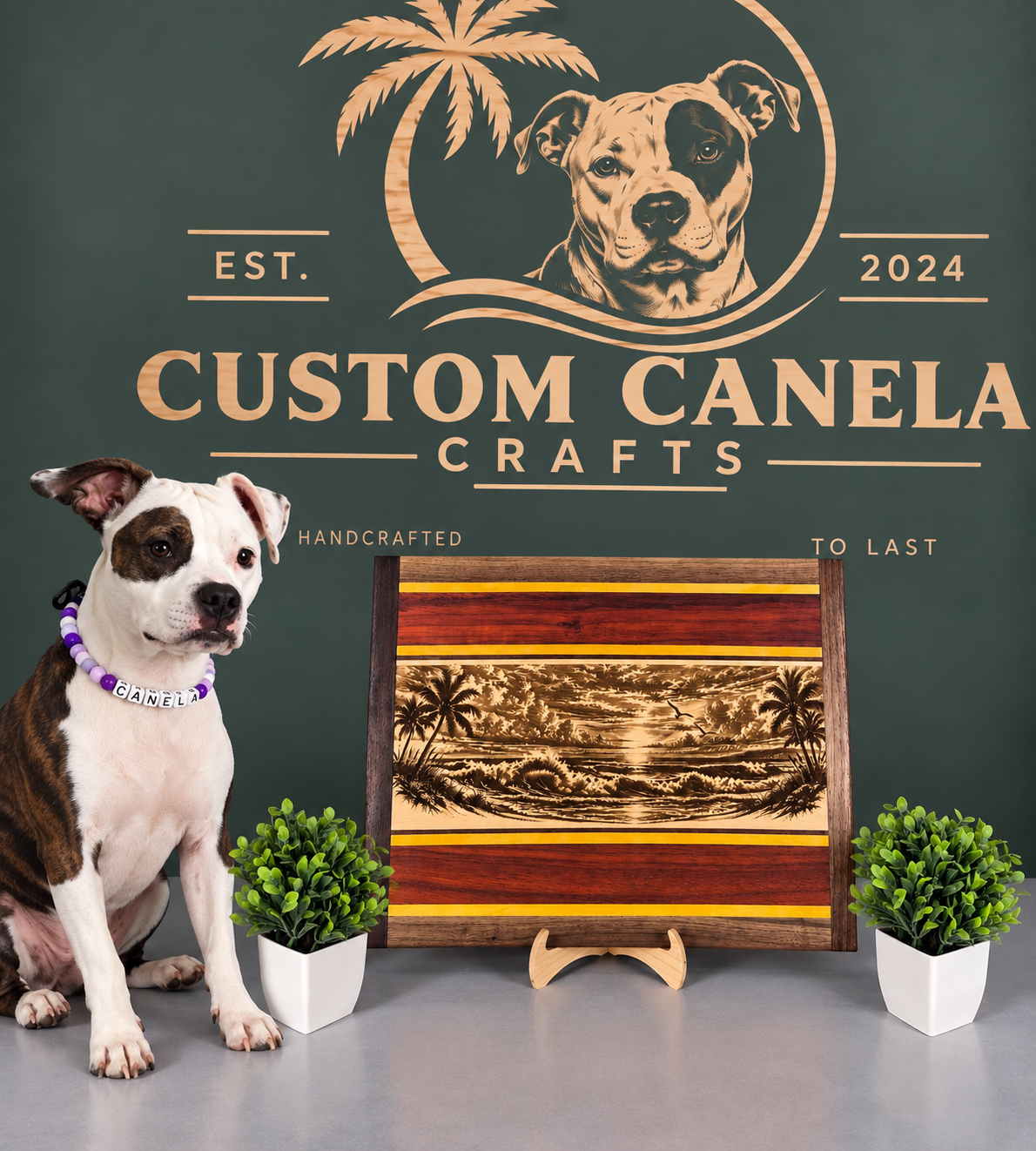 Handcrafted Ocean Sunset Hardwood Wall Art – Maple, Walnut, Padauk, Purpleheart & Yellowheart