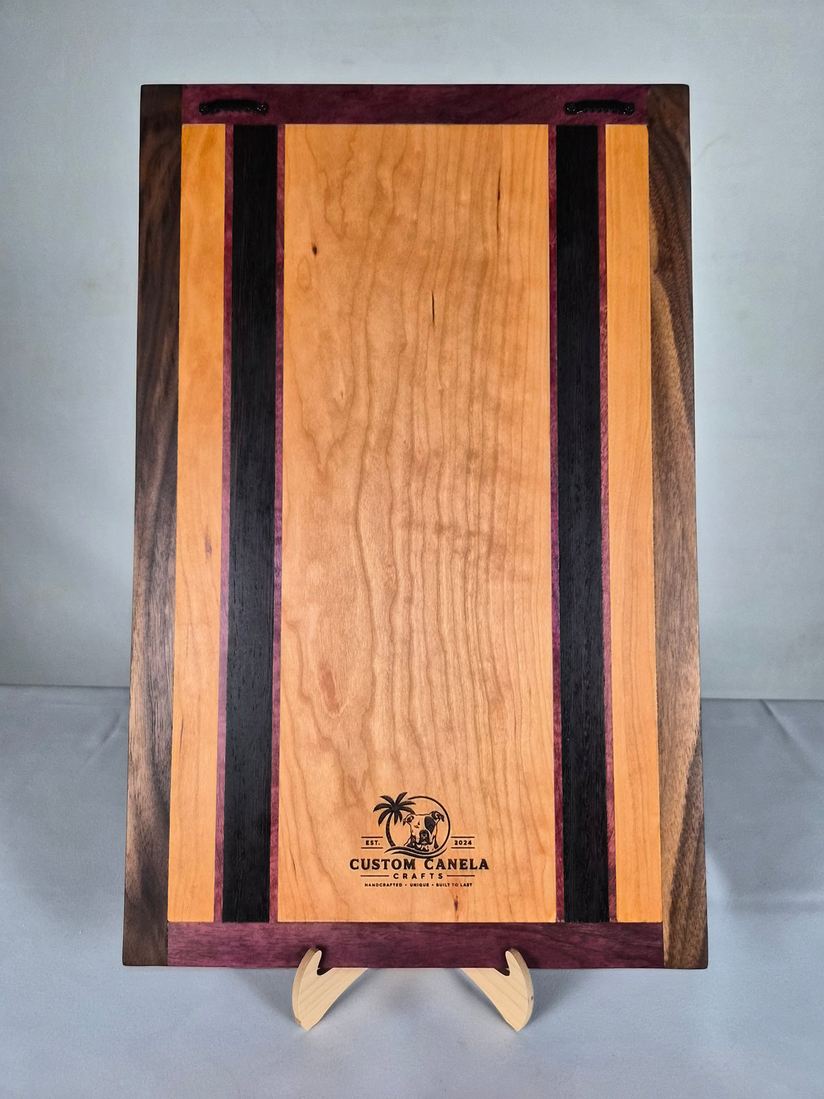 Handcrafted Koi Fish Hardwood Wall Art – Cherry, Purpleheart, Walnut & Wenge