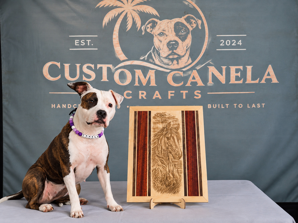 Handcrafted Horse Hardwood Wall Art – Solid Maple, Walnut & Padauk – Ready to Ship
