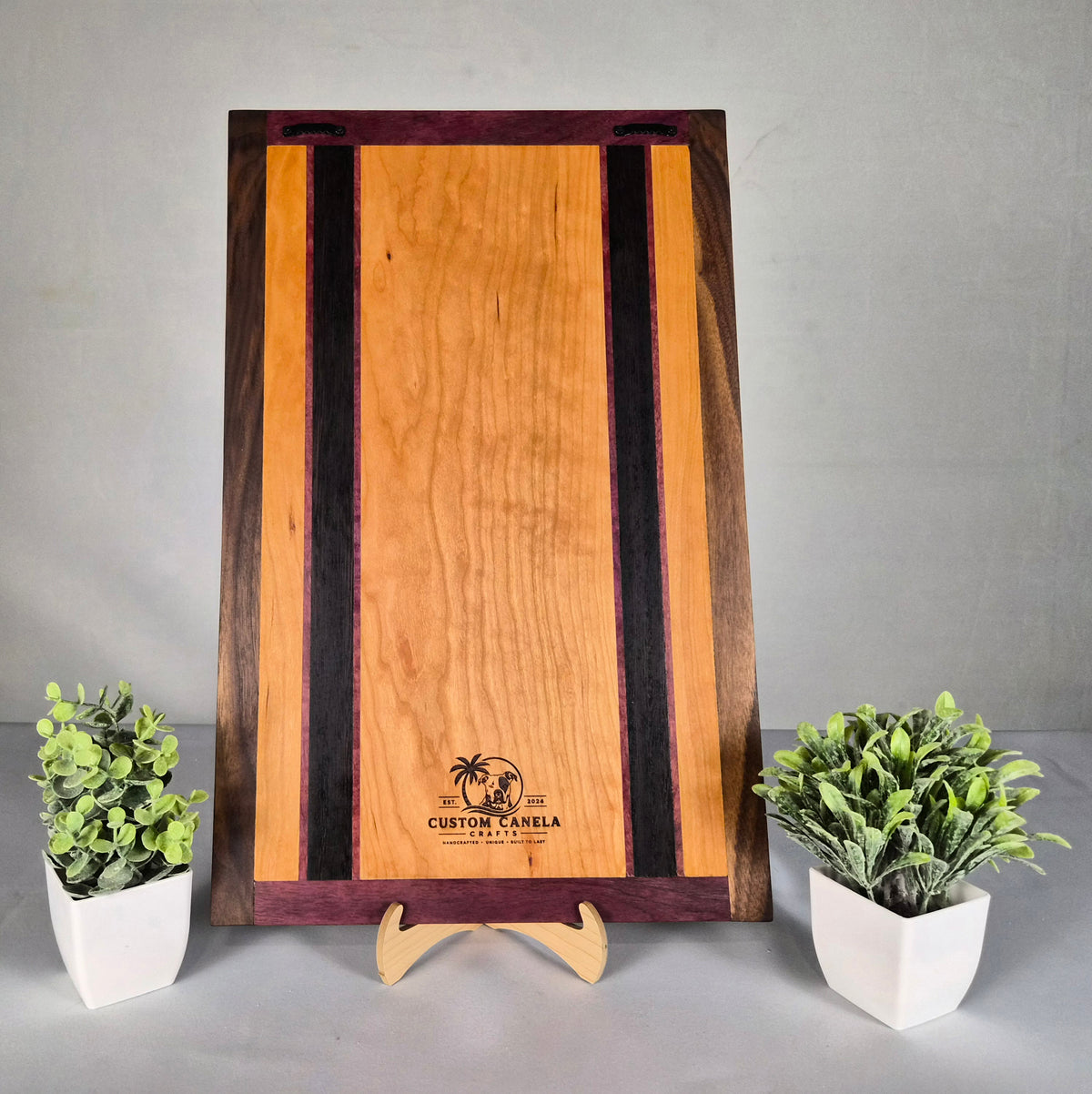 Handcrafted Koi Fish Hardwood Wall Art – Cherry, Purpleheart, Walnut & Wenge