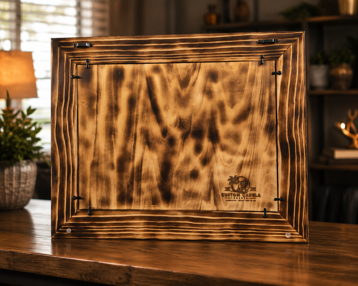 Custom Photo Restoration & Laser Engraved Family Portrait
