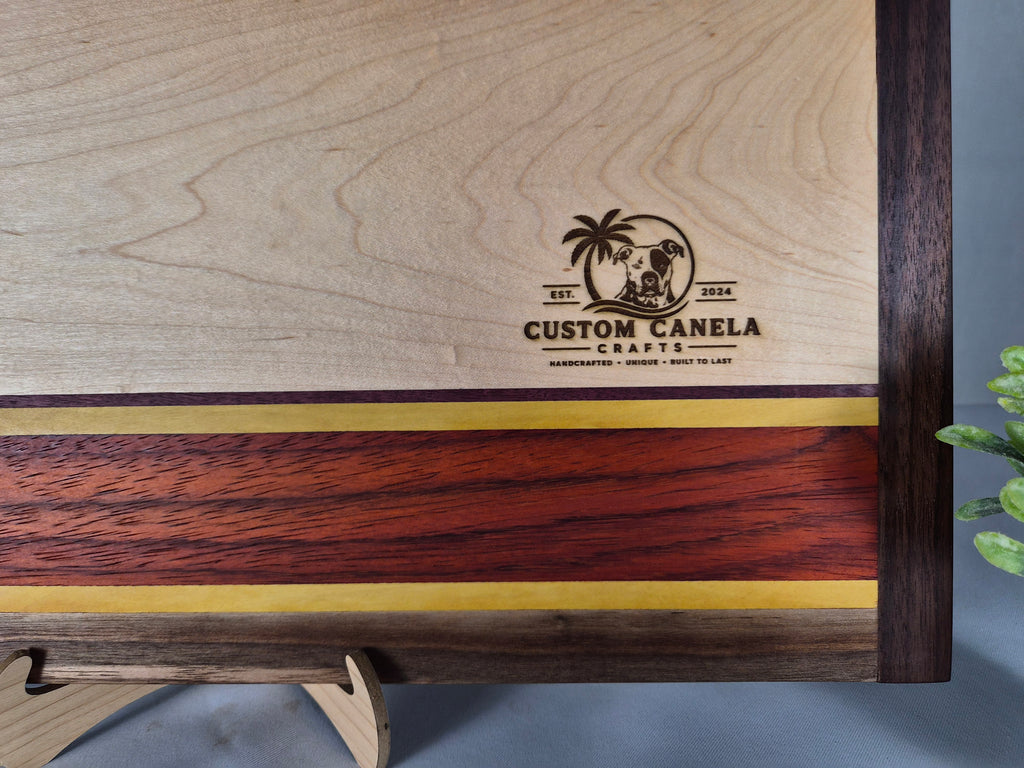 Handcrafted Ocean Sunset Hardwood Wall Art – Maple, Walnut, Padauk, Purpleheart & Yellowheart