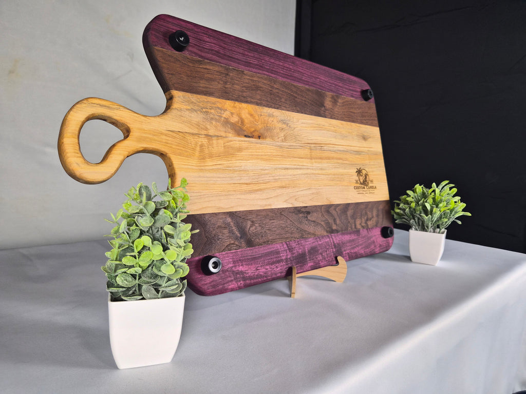 Custom Engraved Hardwood Serving Board – Personalized 14" × 21" Handmade Charcuterie Board
