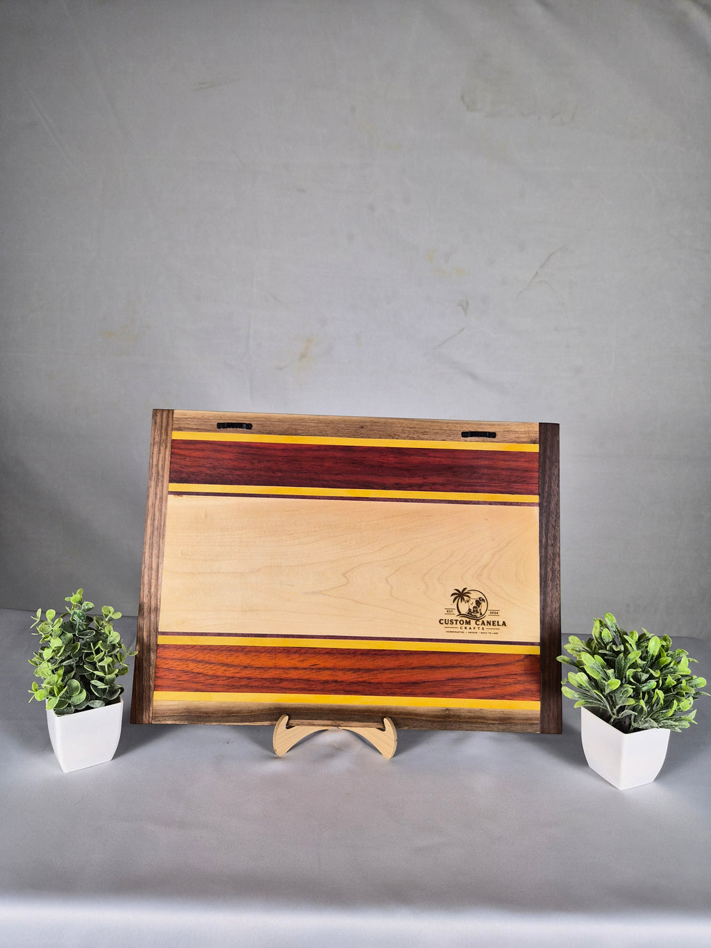 Handcrafted Ocean Sunset Hardwood Wall Art – Maple, Walnut, Padauk, Purpleheart & Yellowheart