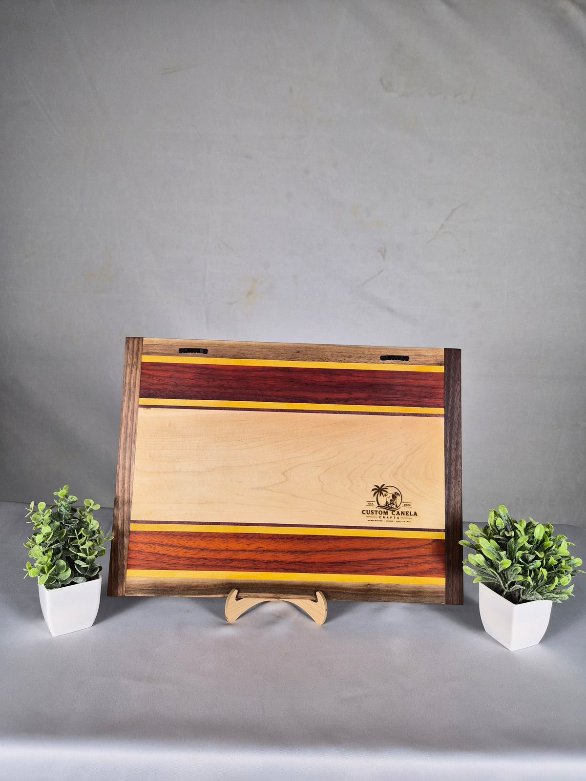 Handcrafted Ocean Sunset Hardwood Wall Art – Maple, Walnut, Padauk, Purpleheart & Yellowheart