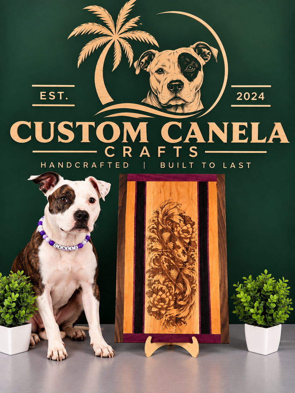 Handcrafted Koi Fish Hardwood Wall Art – Cherry, Purpleheart, Walnut & Wenge