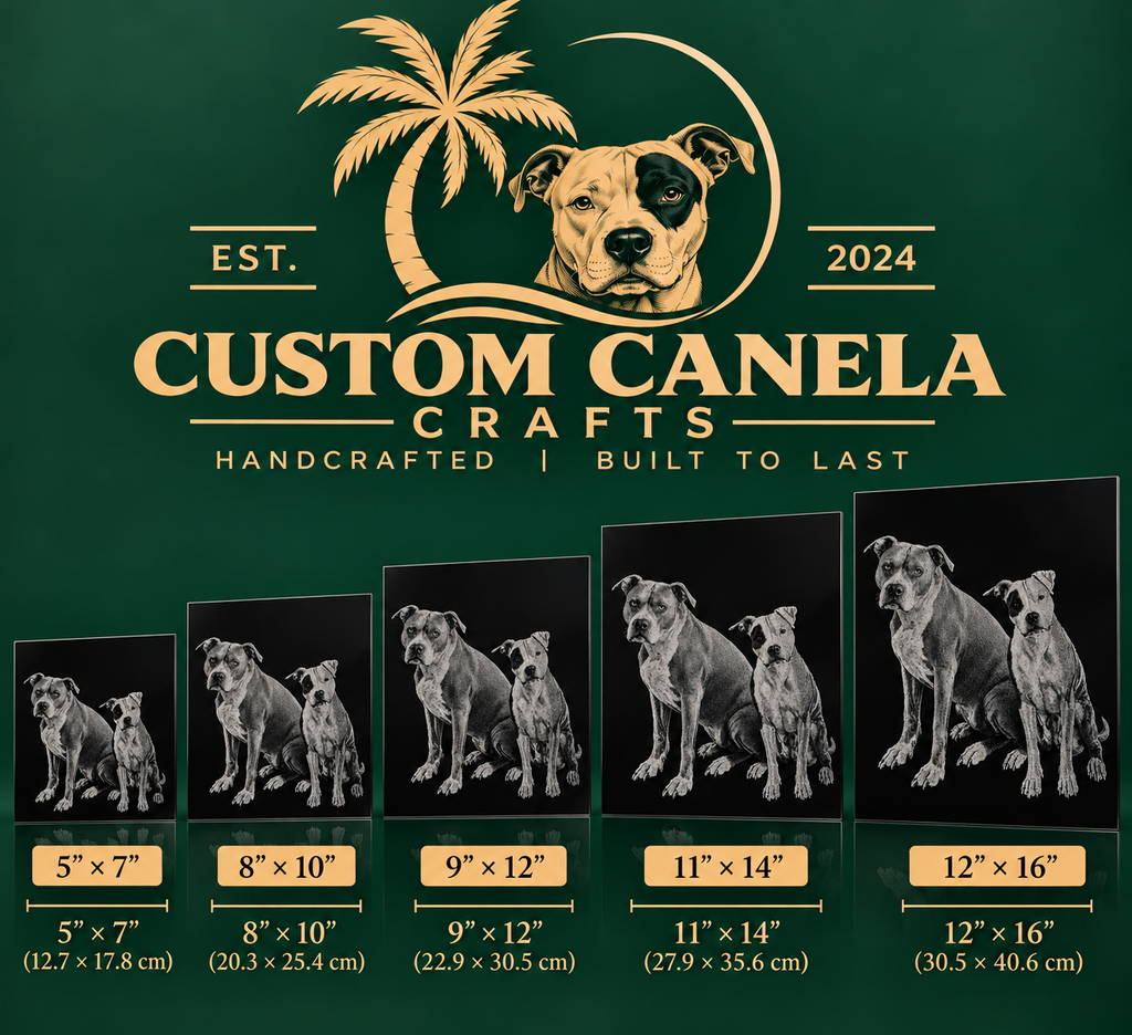 Custom Photo Engraving on Black Acrylic – Personalized Portrait