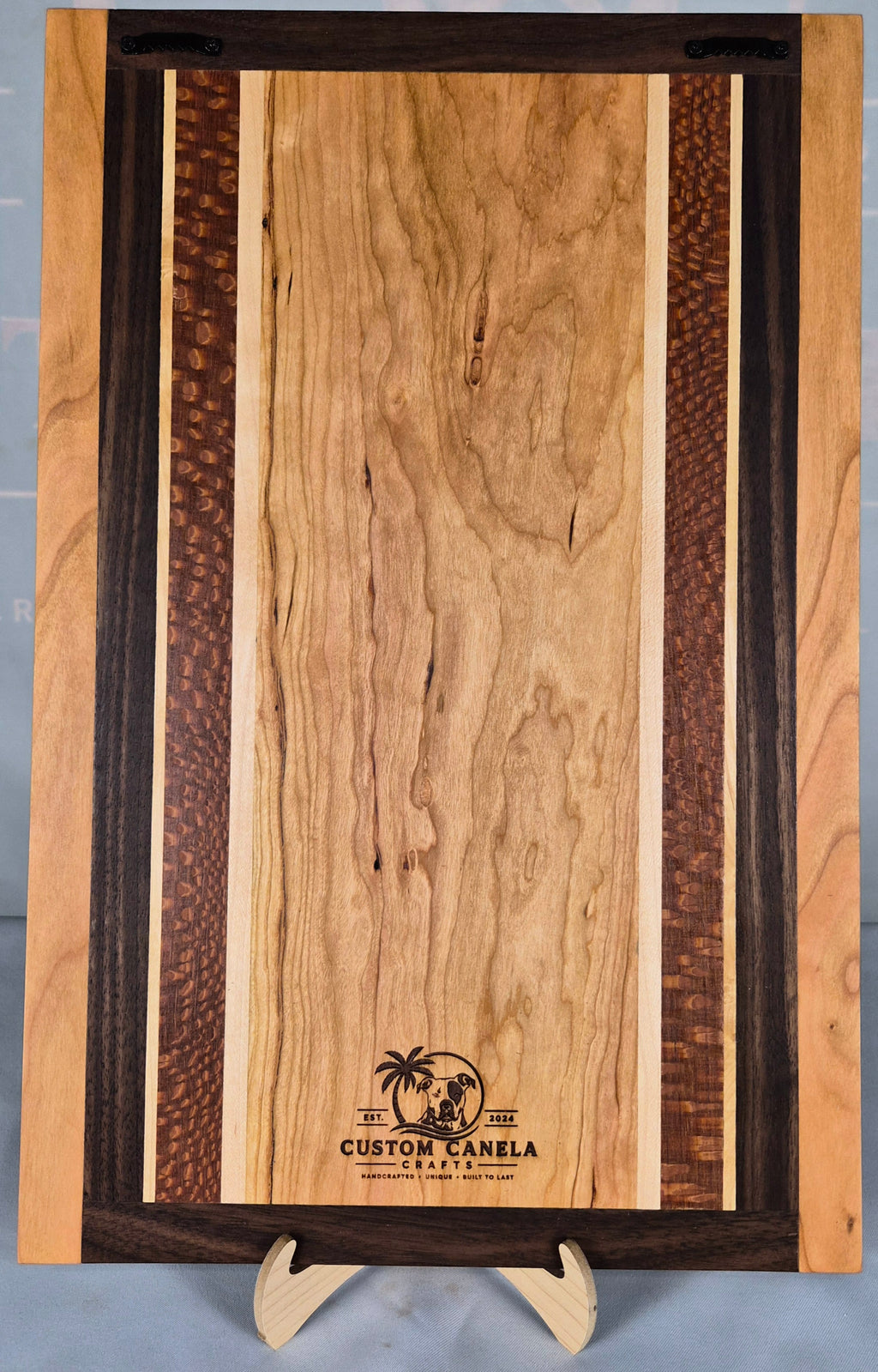 Handmade Hardwood Deer Wall Art – Laser Engraved Whitetail Buck – Cherry, Maple, Walnut & Leopard Wood – Ready to Ship