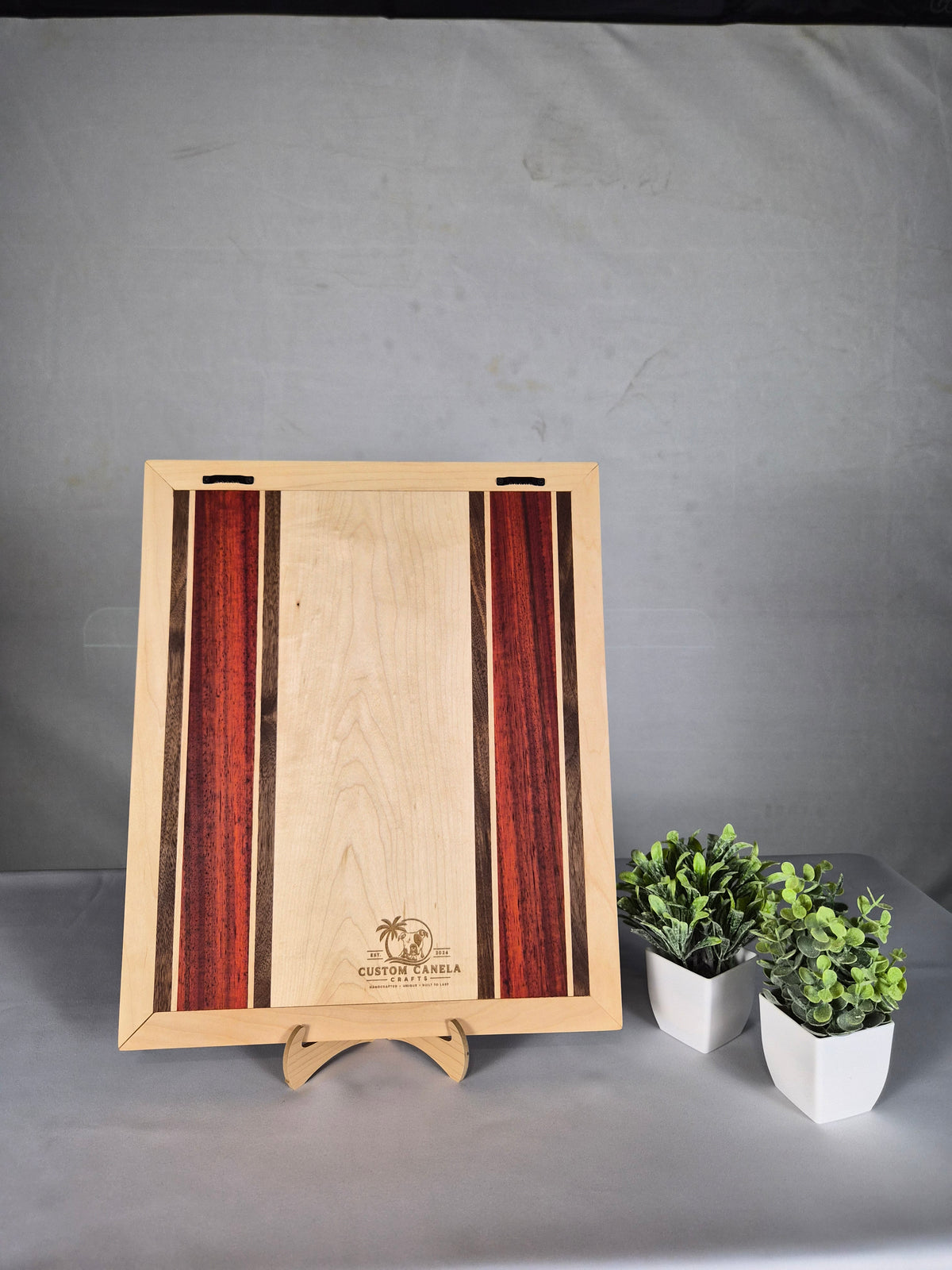 Handcrafted Horse Hardwood Wall Art – Solid Maple, Walnut & Padauk – Ready to Ship