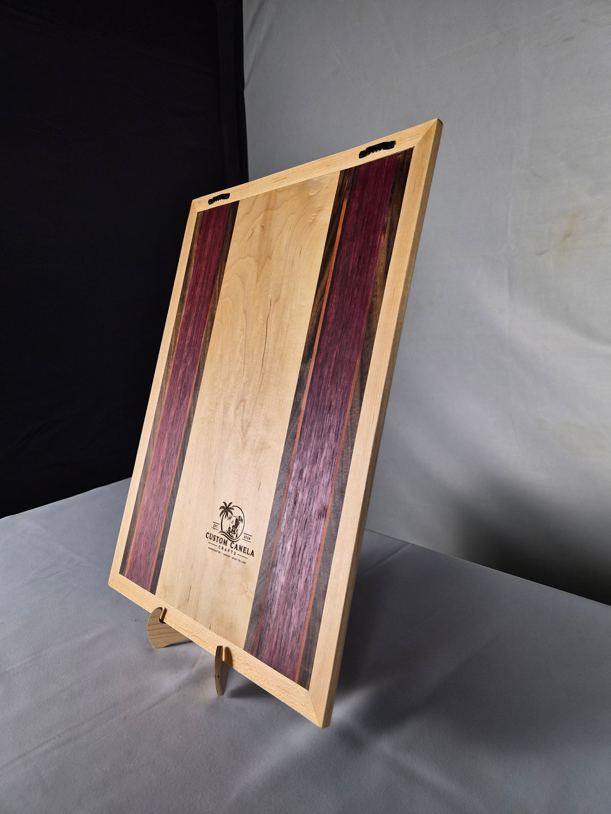 Handcrafted Vintage Locomotive Hardwood Wall Art – Maple, Walnut & Purpleheart
